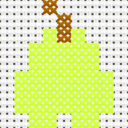 Pear cross stitch motif preview