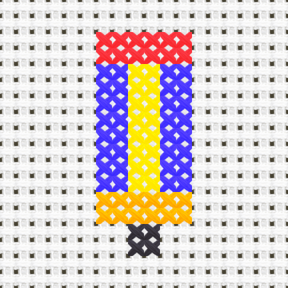 Pencil cross stitch motif preview