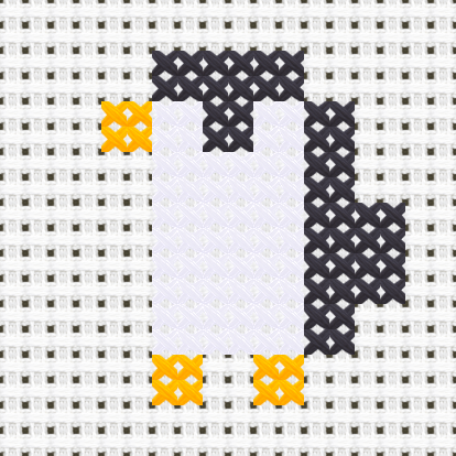Penguin cross stitch motif preview