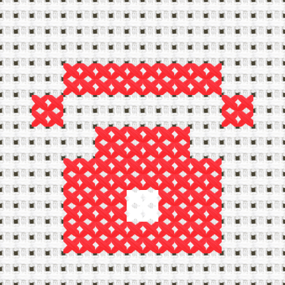 Phone cross stitch motif preview