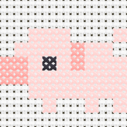 Pig cross stitch motif preview