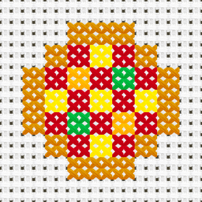Pizza Whole cross stitch motif preview