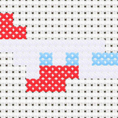Plane cross stitch motif preview