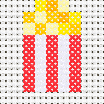 Popcorn cross stitch motif preview