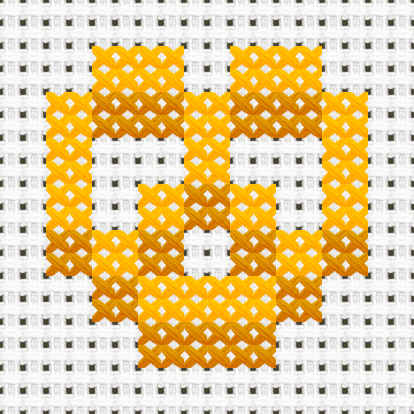 Pretzel cross stitch motif preview