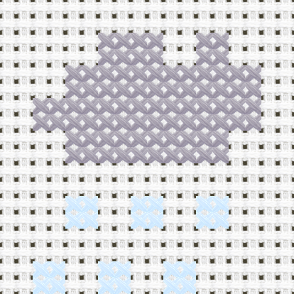 Rain cross stitch motif preview