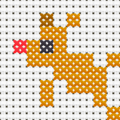 Reindeer cross stitch motif preview