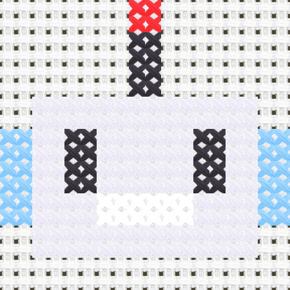 Robot cross stitch motif preview