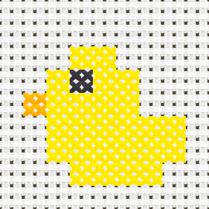Rubber Duck cross stitch motif preview