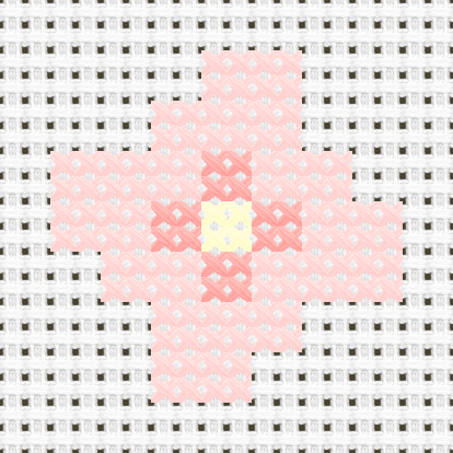 Sakura cross stitch motif preview