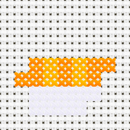 Salmon Nigiri cross stitch motif preview