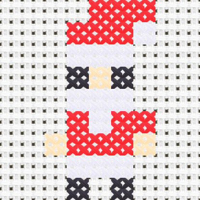 Santa cross stitch motif preview