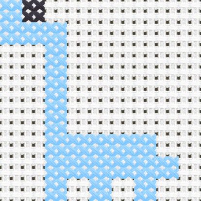 Sauropod cross stitch motif preview