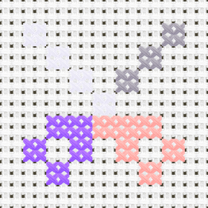Scissors cross stitch motif preview