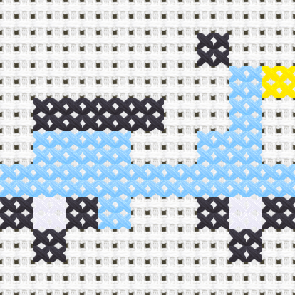 Scooter cross stitch motif preview