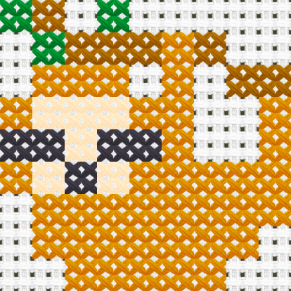 Sloth cross stitch motif preview