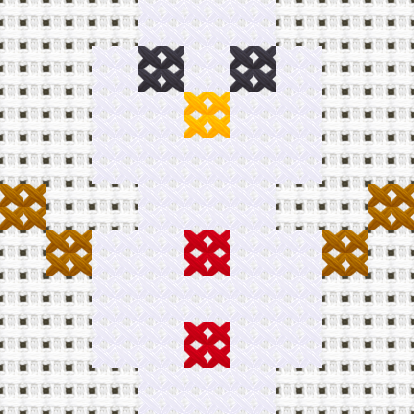 Snowman cross stitch motif preview