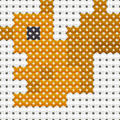 Squirrel cross stitch motif preview