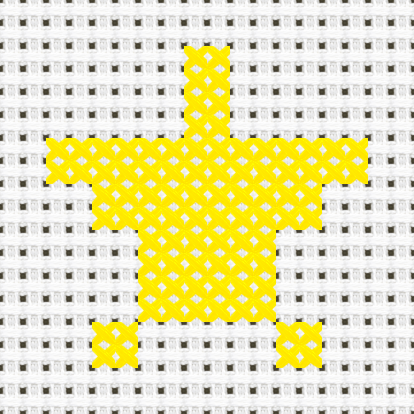 Star cross stitch motif preview