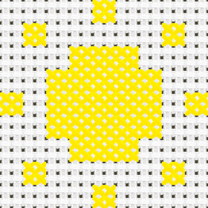 Sun cross stitch motif preview