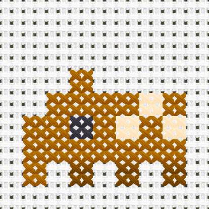 Tapir Baby cross stitch motif preview