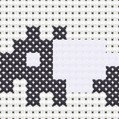 Tapir cross stitch motif preview