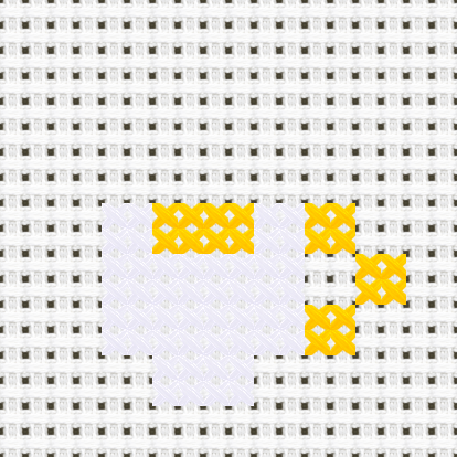 Teacup White Gold cross stitch motif preview
