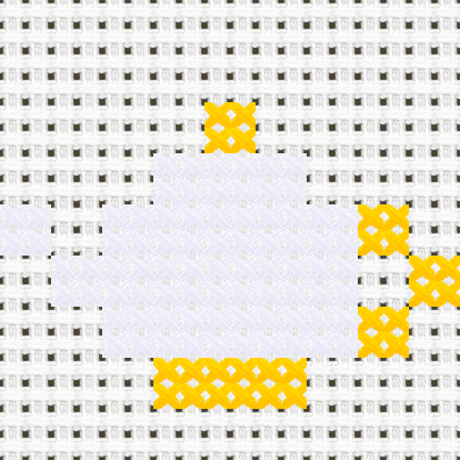 Teapot White Gold cross stitch motif preview