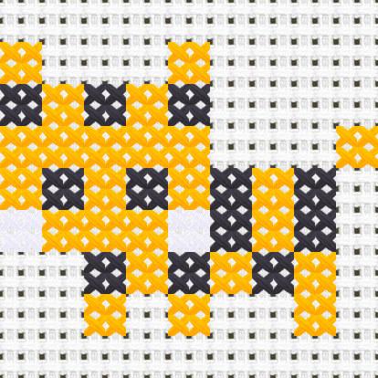 Tiger Walk cross stitch motif preview