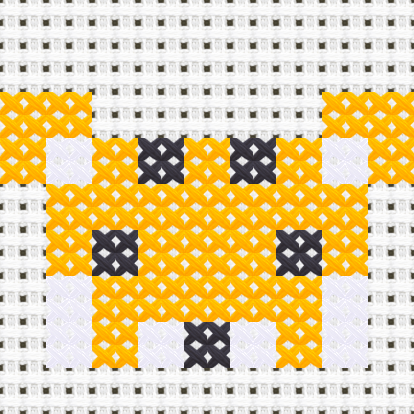 Tiger cross stitch motif preview
