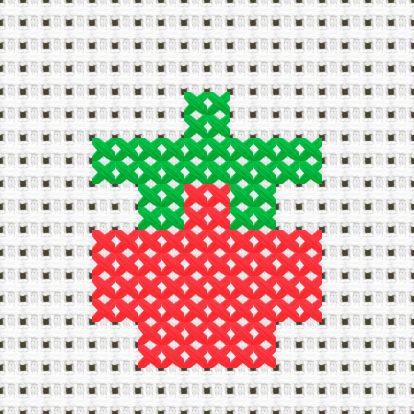 Tomato cross stitch motif preview