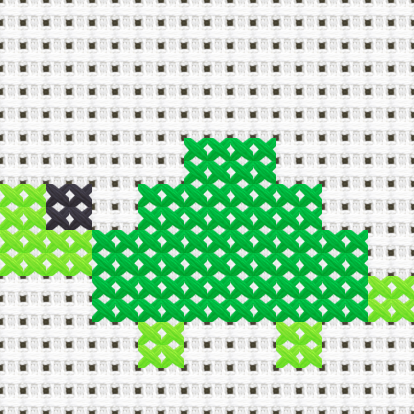 Tortoise cross stitch motif preview