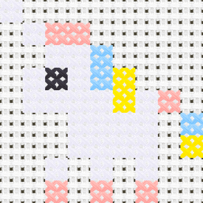 Unicorn cross stitch motif preview