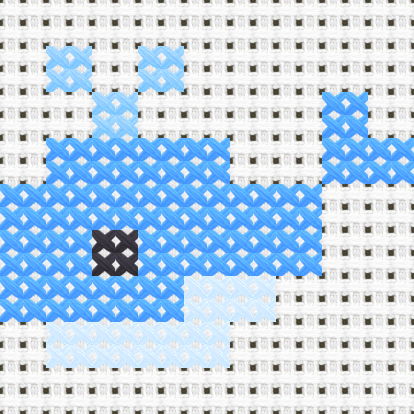 Whale cross stitch motif preview