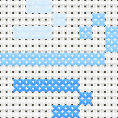 Wind cross stitch motif preview