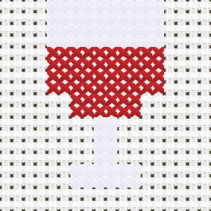 Wine cross stitch motif preview