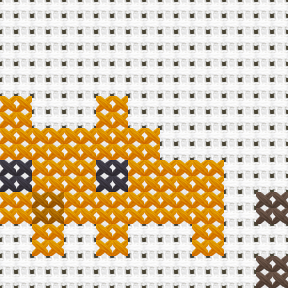 Wombat cross stitch motif preview