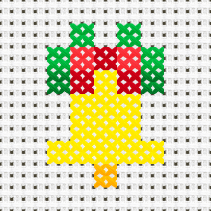 Xmas Bell cross stitch motif preview