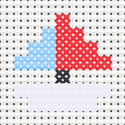 Yacht cross stitch motif preview