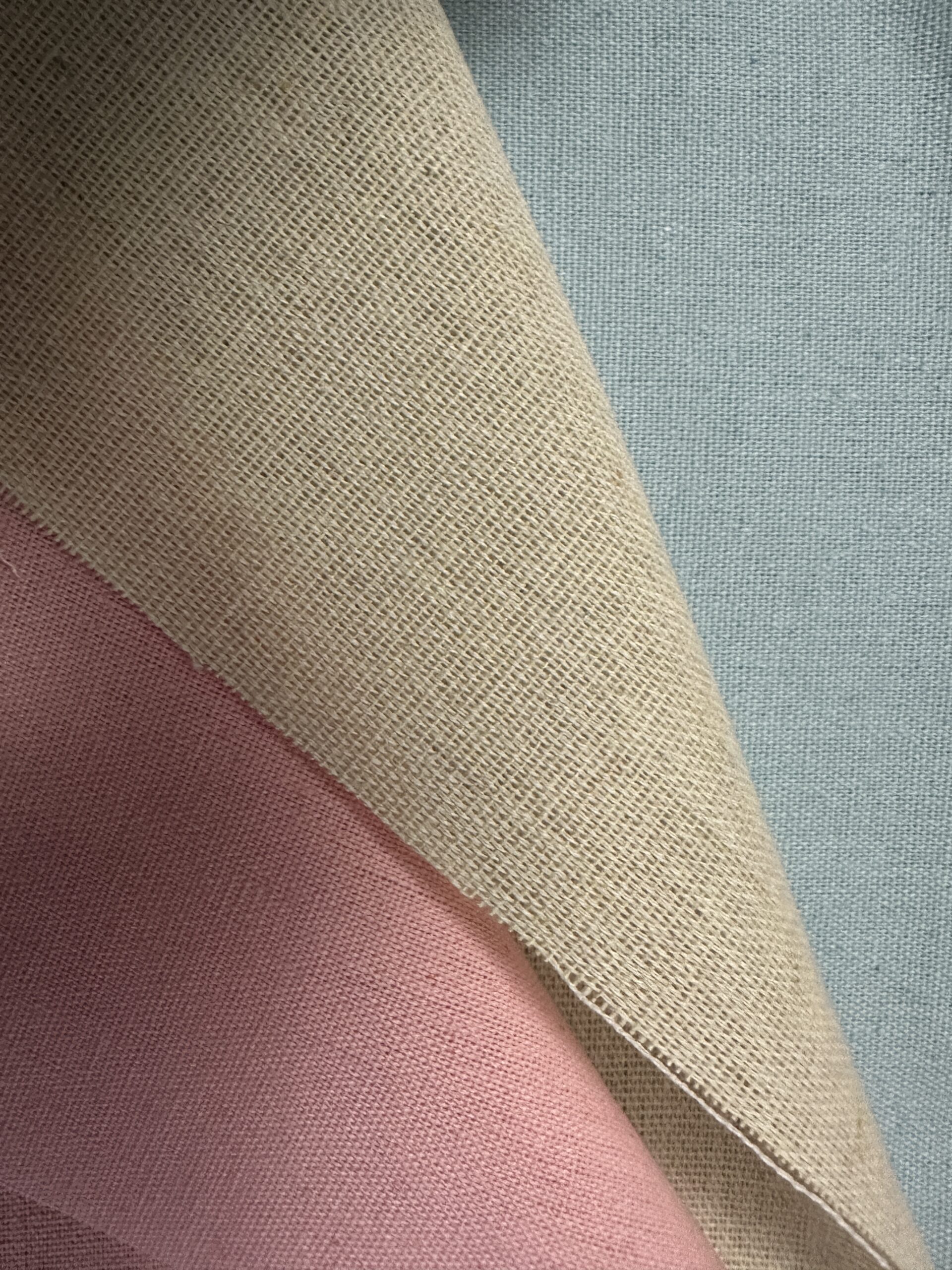 Evenweave fabric for cross stitch close-up showing even thread spacing