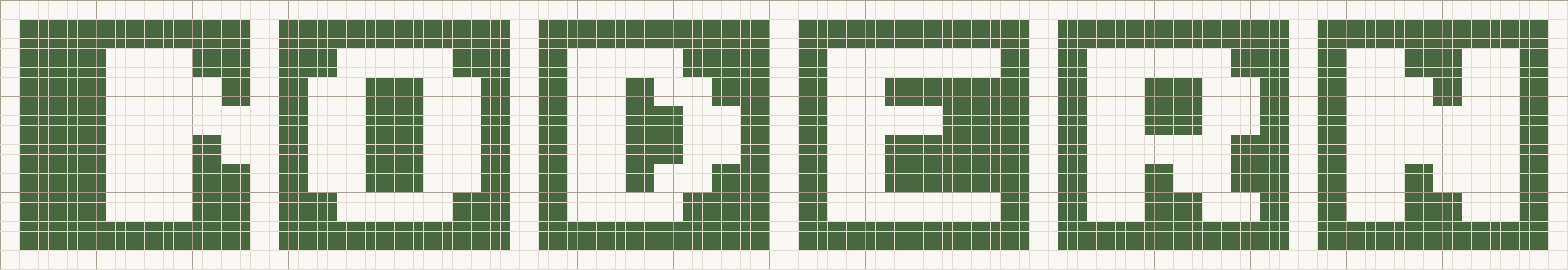 Angular cross stitch letters at the Large size, 24 stitches tall